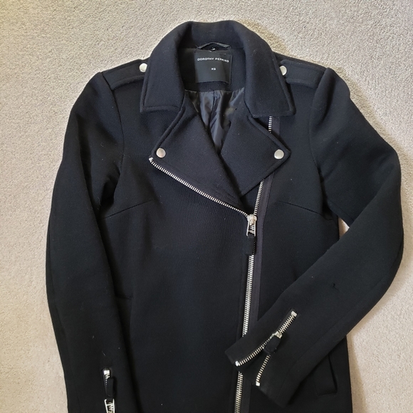 Dorothy Perkins Moto Wool Coat XS - Picture 5 of 7